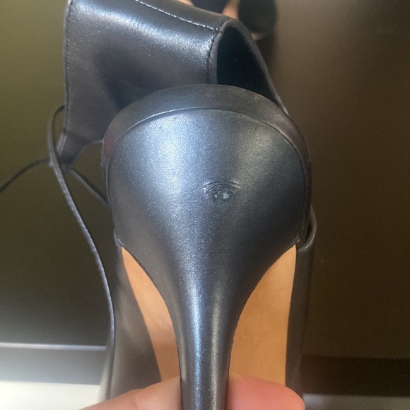 Vía Spiga Steel Blue Lace Up Heels - Picture 6 of 9